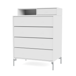 Montana Selection KEEP Kommode New White Flervalg -Bord Försäljningsbutik montana selection keep newwhite legs mattchrome perspective