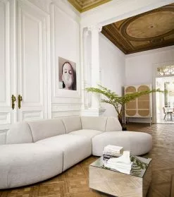 HKliving Mirror Sofabord Med Speilglass Stor Klar -Bord Försäljningsbutik mta2830 a