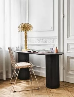 HKliving Pillar Skrivebord Sort -Bord Försäljningsbutik mta2834 d