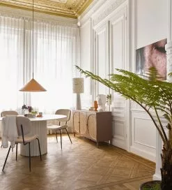 HKliving Pillar Spisebord Hvit Ø140 -Bord Försäljningsbutik mta2837 c