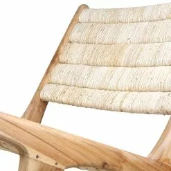 HKliving Lounge Stol Abaca/teak -Bord Försäljningsbutik mzm4794 c