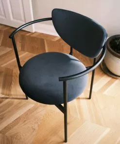 Njordec Lunar Spisestol Dark Grey Velvet -Bord Försäljningsbutik nj1190 dg116 mood2