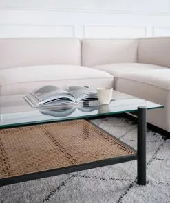 Njordec Neo Kaffebord M/Glassplate Flervalg -Bord Försäljningsbutik nj5004 bocg neo sort sofabord