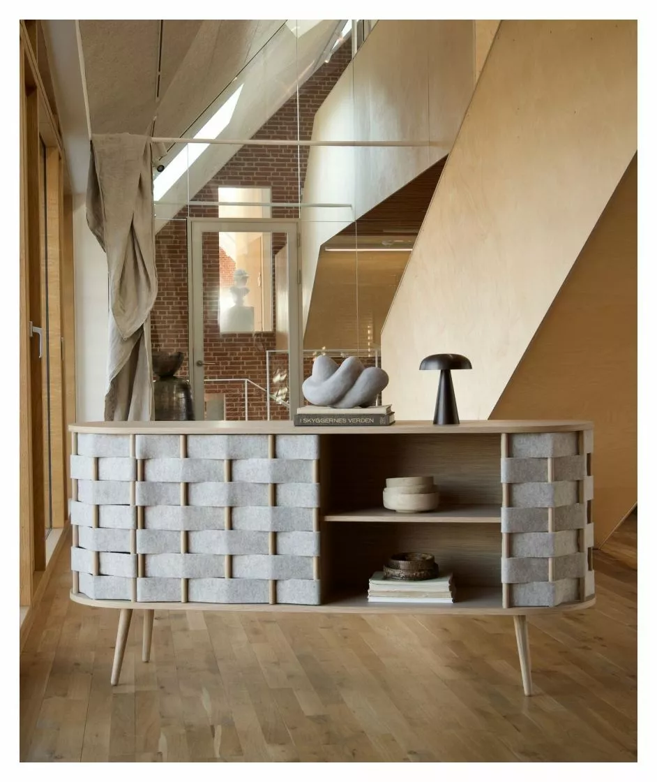 Njordec Filt Skjenk, Naturlig Eik, 160cm 4 Njordec Filt Skjenk, Naturlig Eik, 160cm - Bild 2