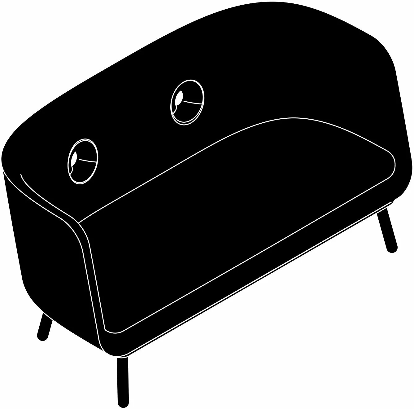 Eva Solo Phantom 2 Seters Sofa Grå 5 Eva Solo Phantom 2 Seters Sofa Grå - Bild 3