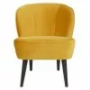 WOOOD Sara Fåtölj Sammet Ockra -Bord Försäljningsbutik product large 8714713057924