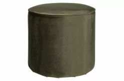 WOOOD Sara Rund Puff Hög Sammet Varmgrön