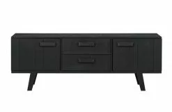 BePureHome Titta På Tv-enhet Tall Grov Sågad Svart