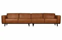 BePureHome Statement Xl 4-sits 372 Cm Eko Läder Cognac