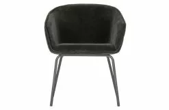 WOOOD Set Med 2 Sien Matstol Stol Sammet Svart