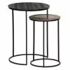 WOOOD Set Med 2 Tate Sidobord Metall Mörkbrun / Antik Mässing -Bord Försäljningsbutik product large 8714713093601