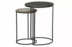 WOOOD Set Med 2 Tate Sidobord Metall Mörkbrun / Antik Mässing -Bord Försäljningsbutik product large 8714713093601 2