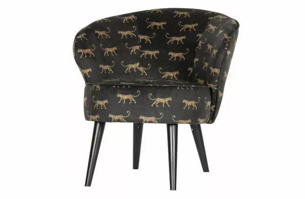 WOOOD Bo Fåtölj Sammet Pantertryck 7 WOOOD Bo Fåtölj Sammet Pantertryck - Bild 5