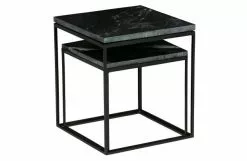 BePureHome Mellow Sidobordsuppsättning 2 St Marmor Svart