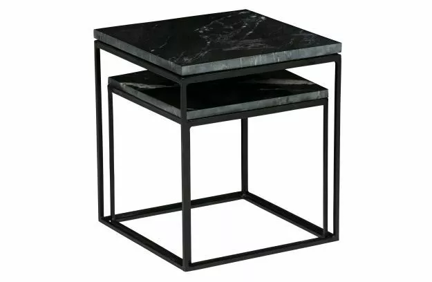 BePureHome Mellow Sidobordsuppsättning 2 St Marmor Svart 3 BePureHome Mellow Sidobordsuppsättning 2 St Marmor Svart