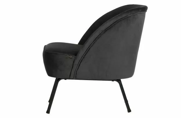 BePureHome Vogue Easy Chair Velvet Black 4 BePureHome Vogue Easy Chair Velvet Black - Bild 2
