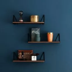 Maze Interior Maze Pythagoras X-small Walnut - Black Shelf & Brackets -Bord Försäljningsbutik pythagorasxs walnut3 web 2048x2048