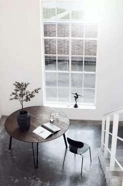 Muubs Space Illeggsplate Til Spisebord Ø150 Røkt Eik -Bord Försäljningsbutik rundr5