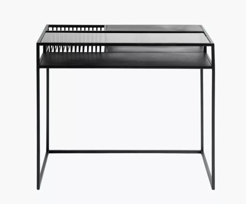 Muubs Denver Skrivebord Metall/Glass Sort 3 Muubs Denver Skrivebord Metall/Glass Sort