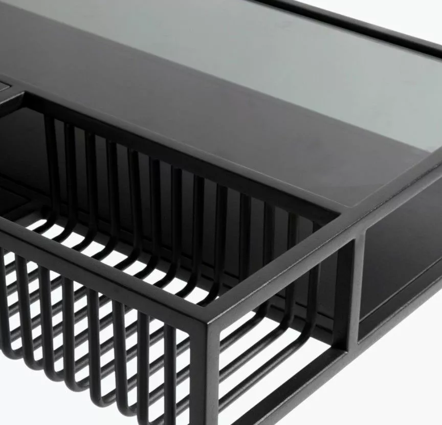 Muubs Denver Skrivebord Metall/Glass Sort 5 Muubs Denver Skrivebord Metall/Glass Sort - Bild 3