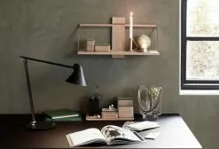 Andersen Möbler Trä Vägghylla Svart Ek 45x20 Cm