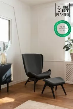 Umage The Reader Hvilestol Sort Eik Sterling Grey -Bord Försäljningsbutik umage lifestyle the reader black oak shadow ottoman black oak shadow 9