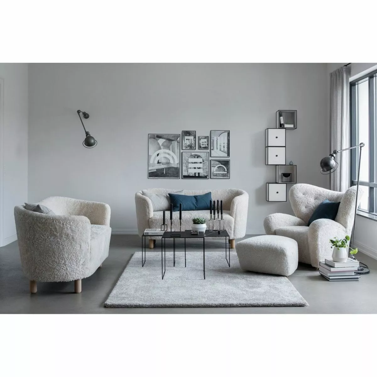 By Lassen The Tired Man Fotskammel Saueskinn Sahara - Bild 2