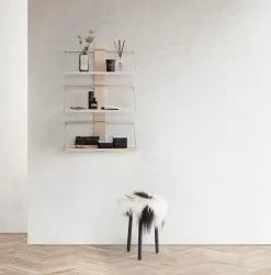 Andersen Möbler Trä Vägghylla Svart Ek 45x20 Cm -Bord Försäljningsbutik web woodwall 1 galleri 4 1